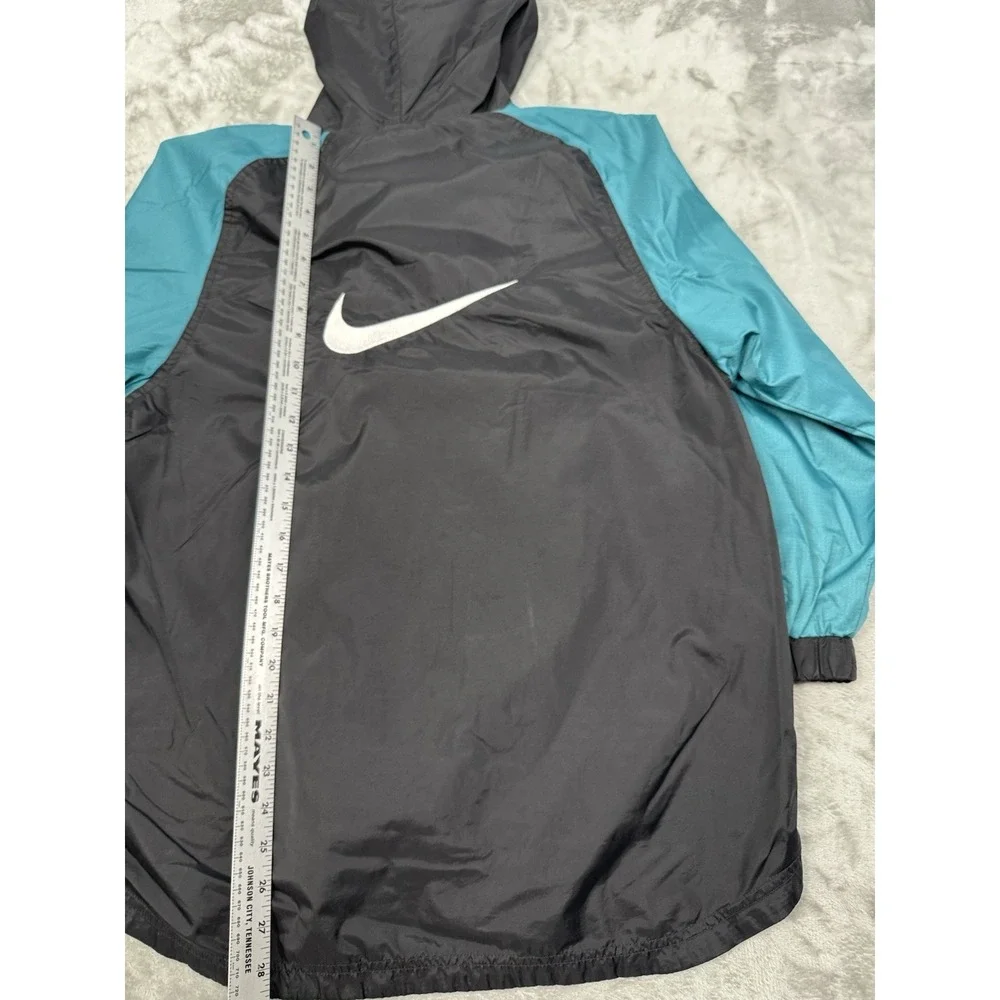 Vintage Nike Jacket Youth Large 14-16 Green Windbreaker Center Swoosh 90s Y2K